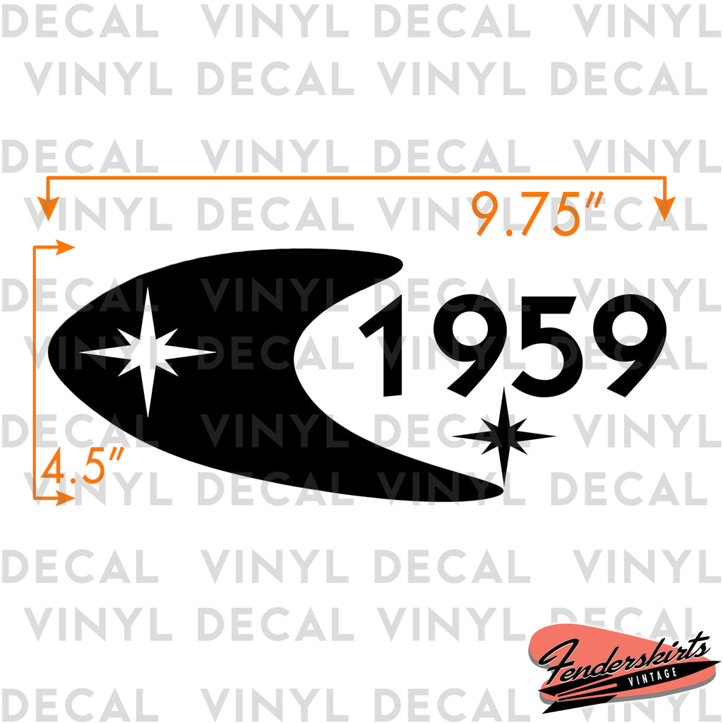 Quasar Boomerang Retro Mailbox Decals