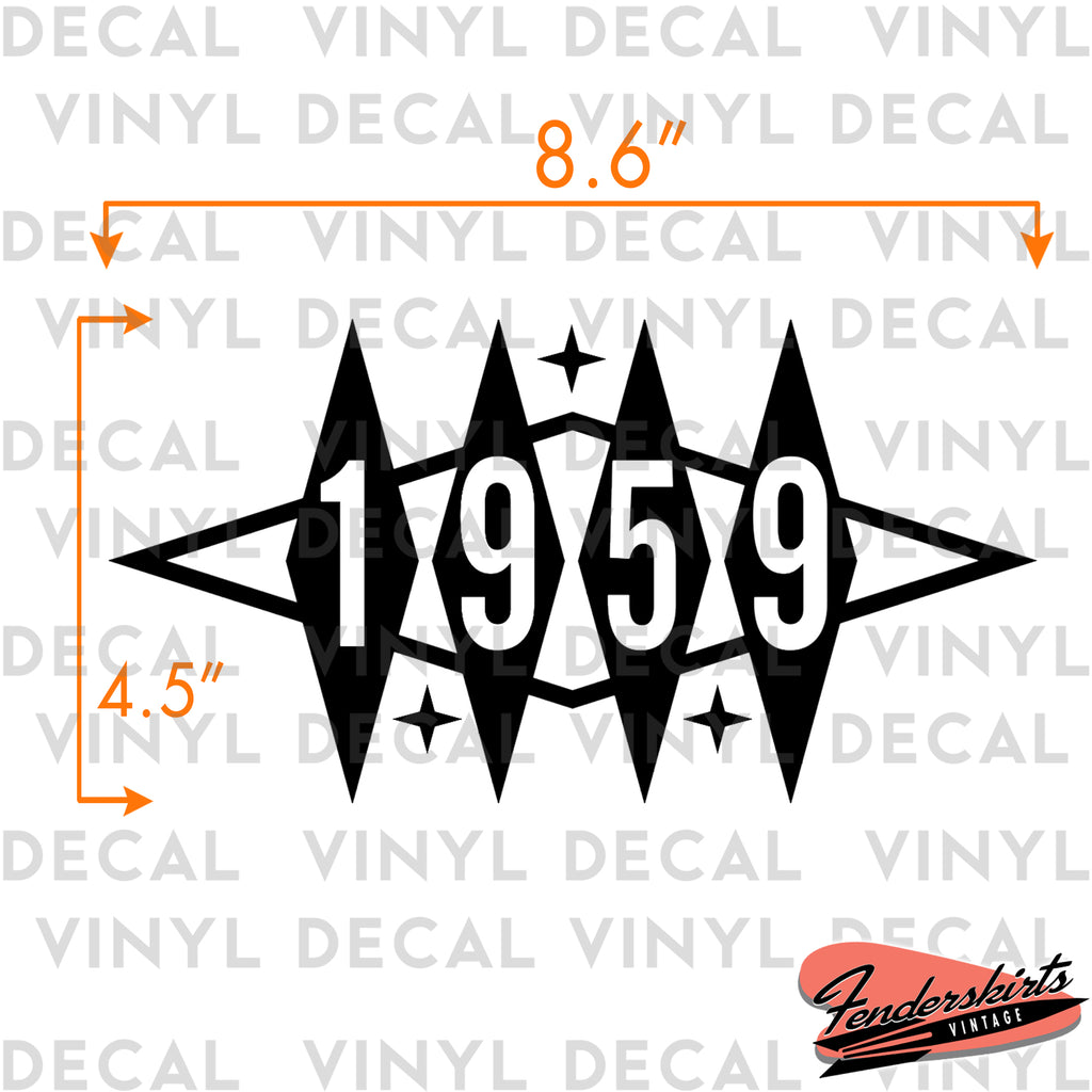 Astro Diamond Retro Mailbox Decals