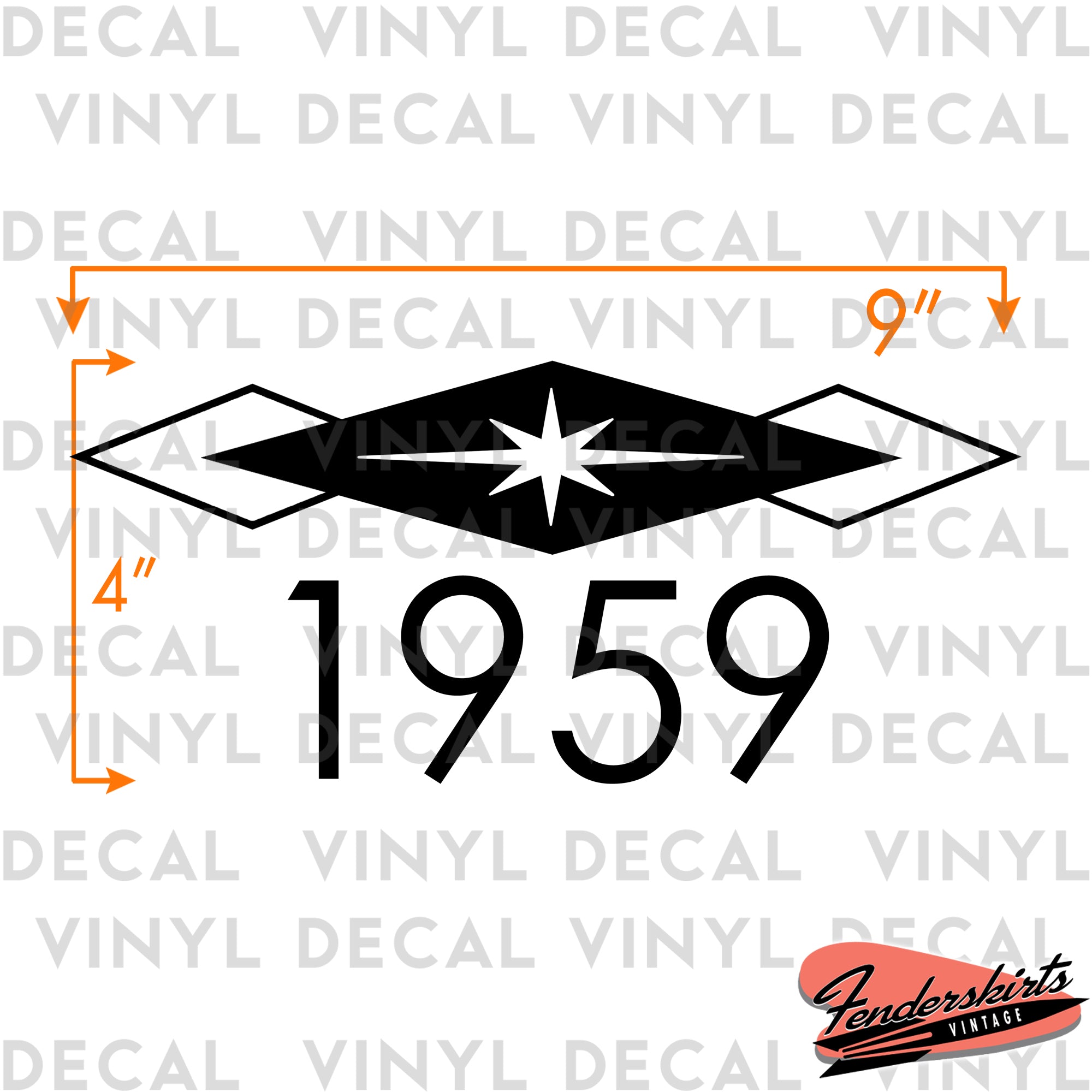 Equinox Starburst Mid Century Mailbox Decals