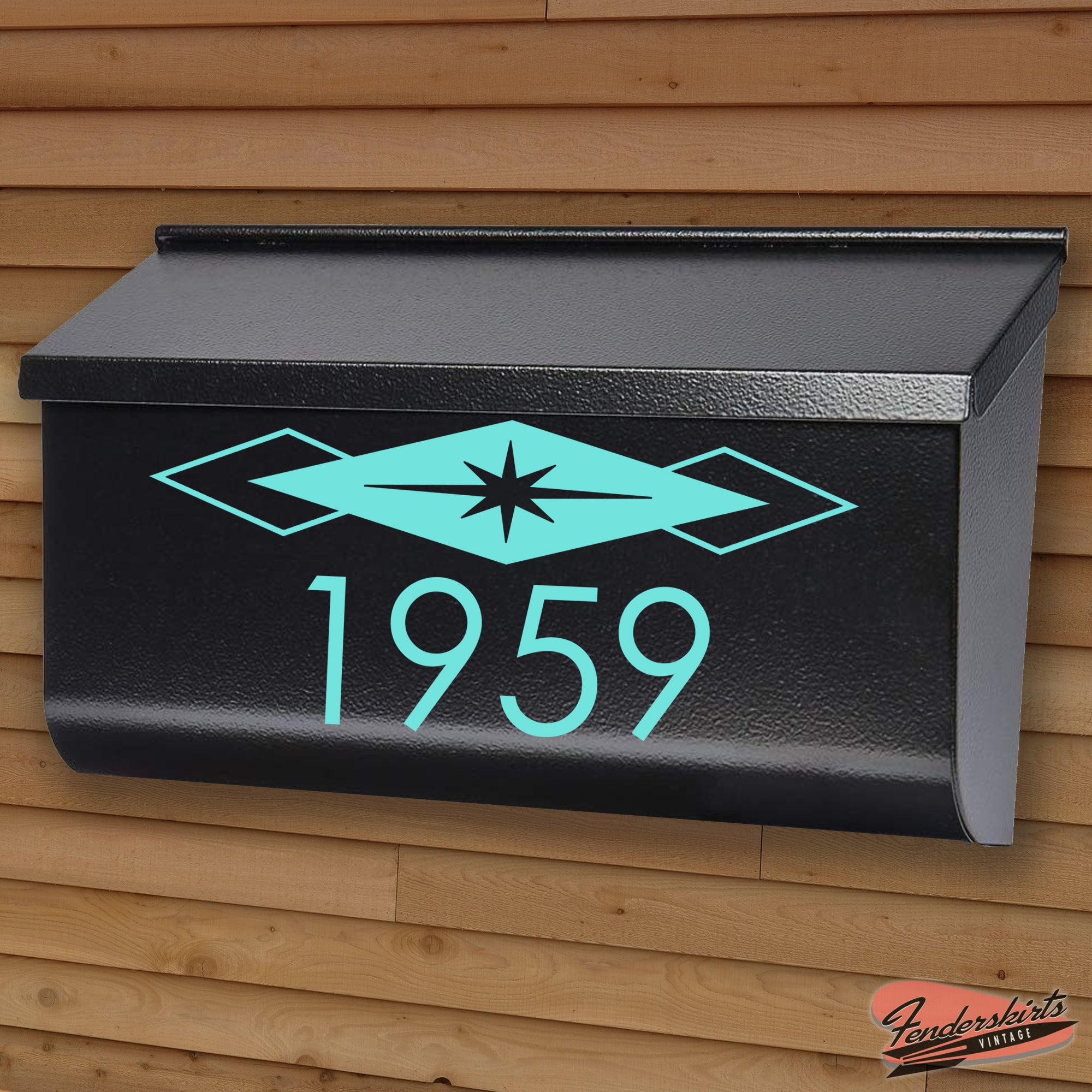 Equinox Starburst Mid Century Mailbox Decals