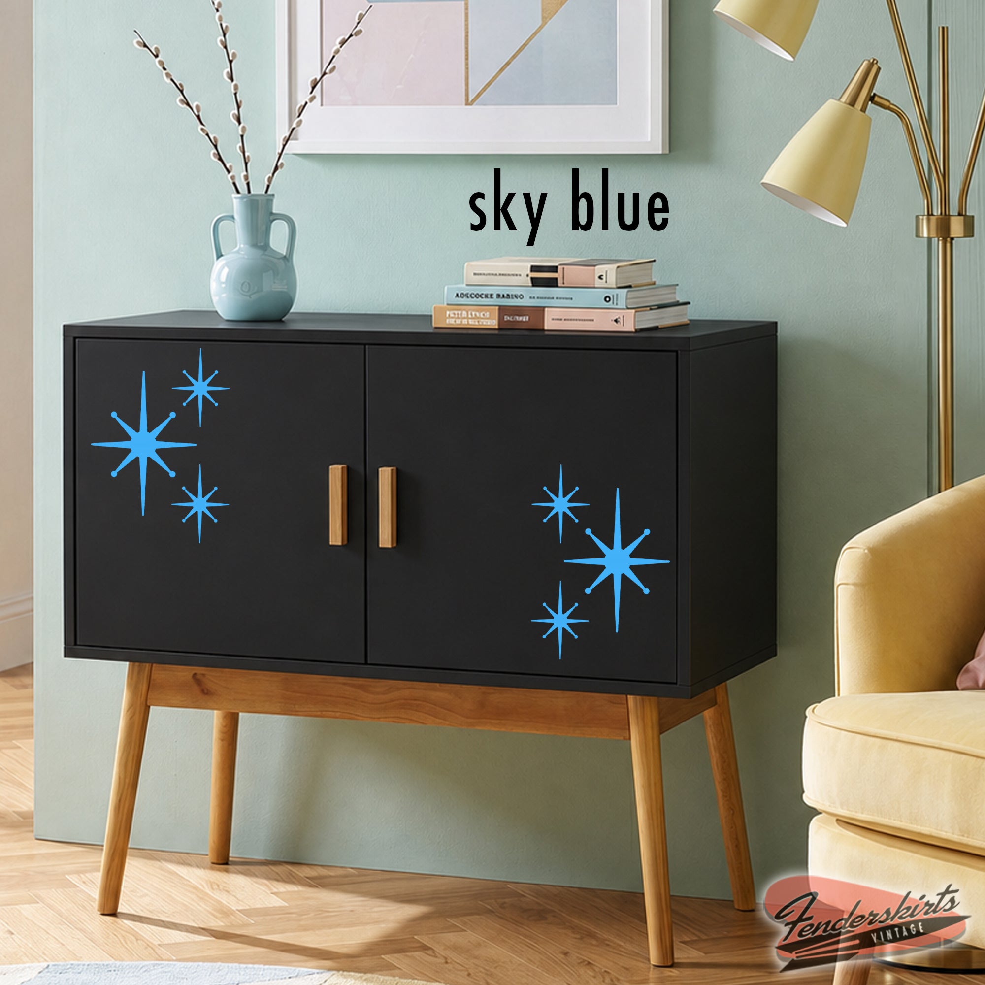Polaris Star Atomic Starburst Retro Decals