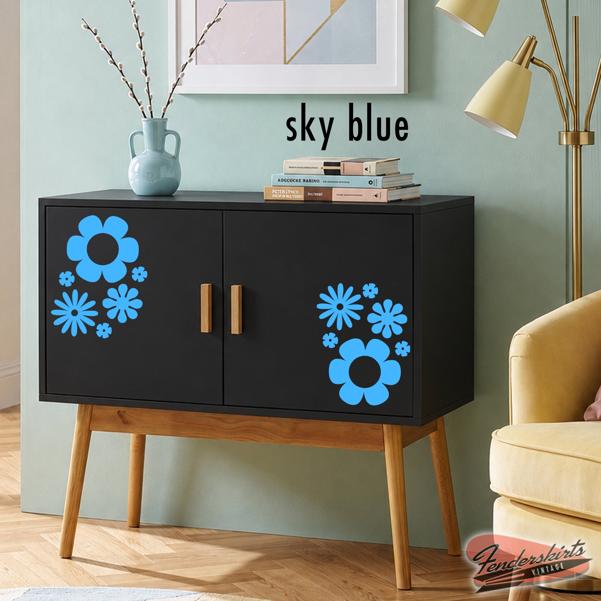 Flower Mod Retro Groovy Decals