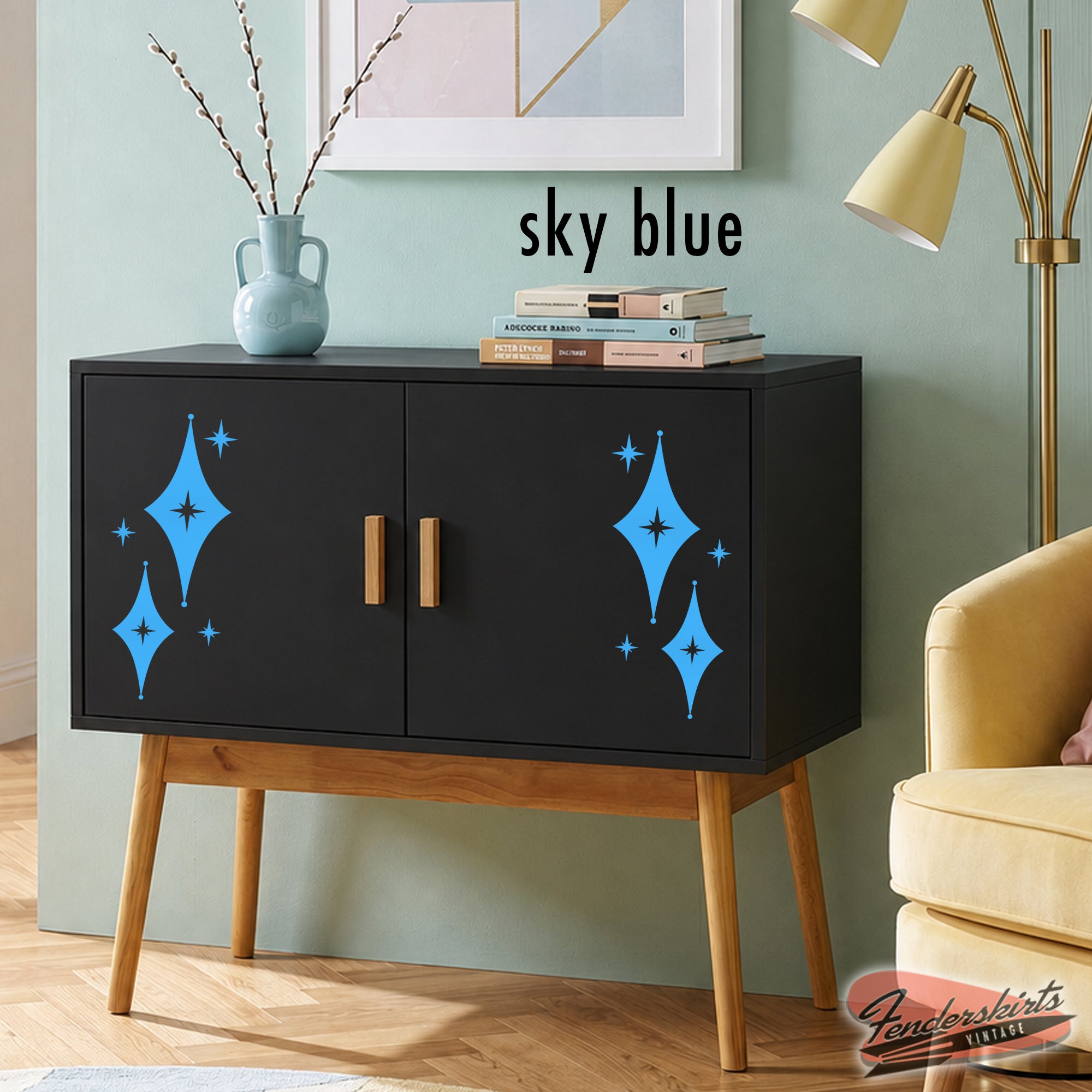 Jubilee Diamond Starburst Retro Decals