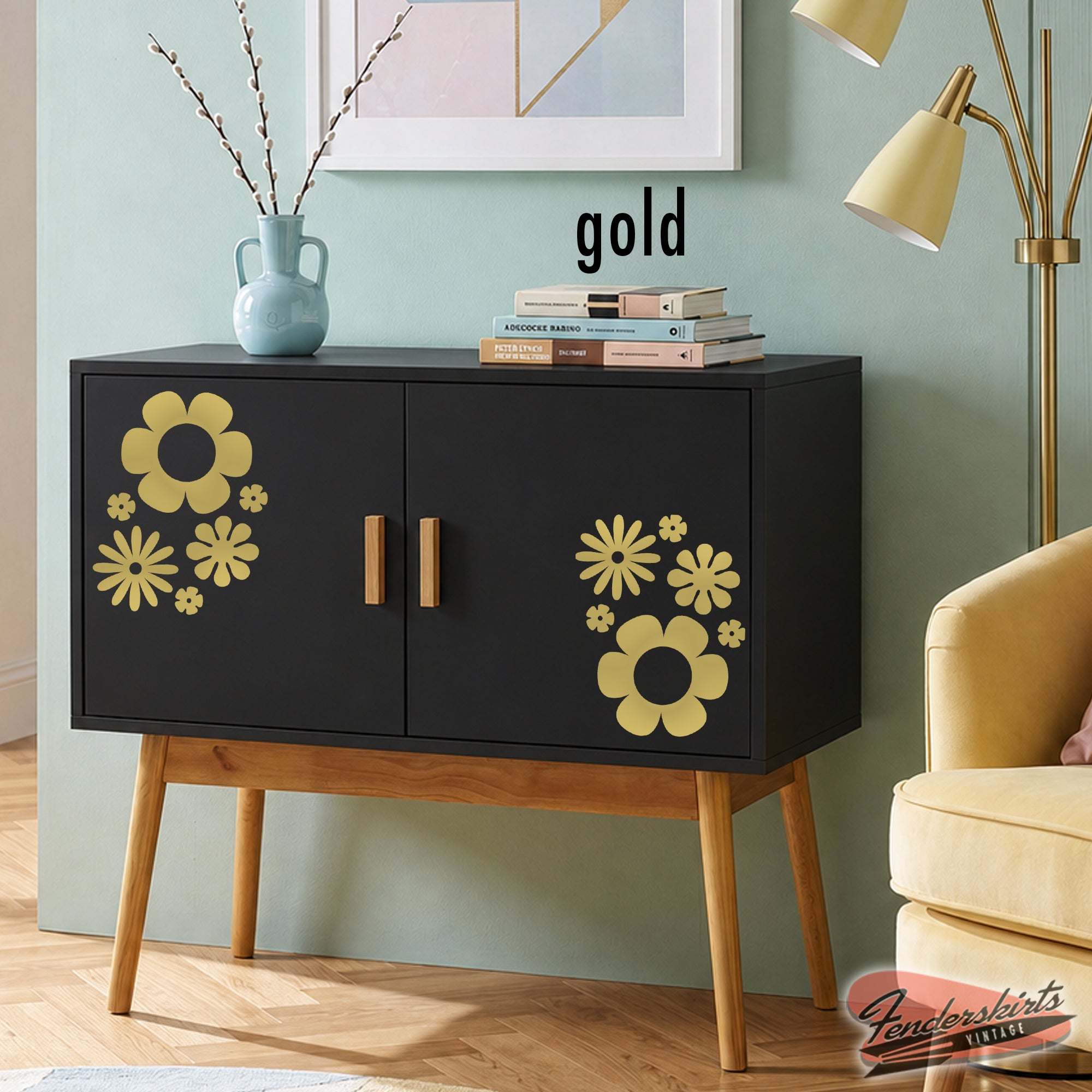 Flower Mod Retro Groovy Decals