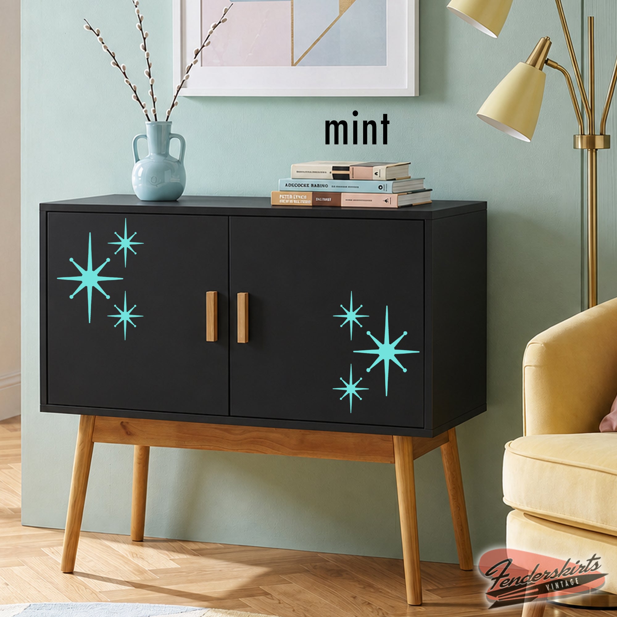 Polaris Star Atomic Starburst Retro Decals