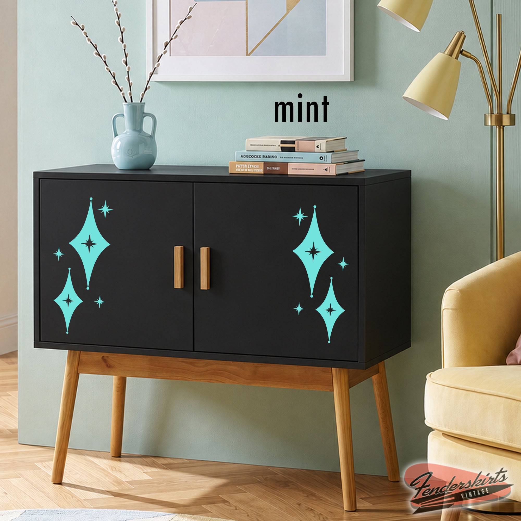 Jubilee Diamond Starburst Retro Decals