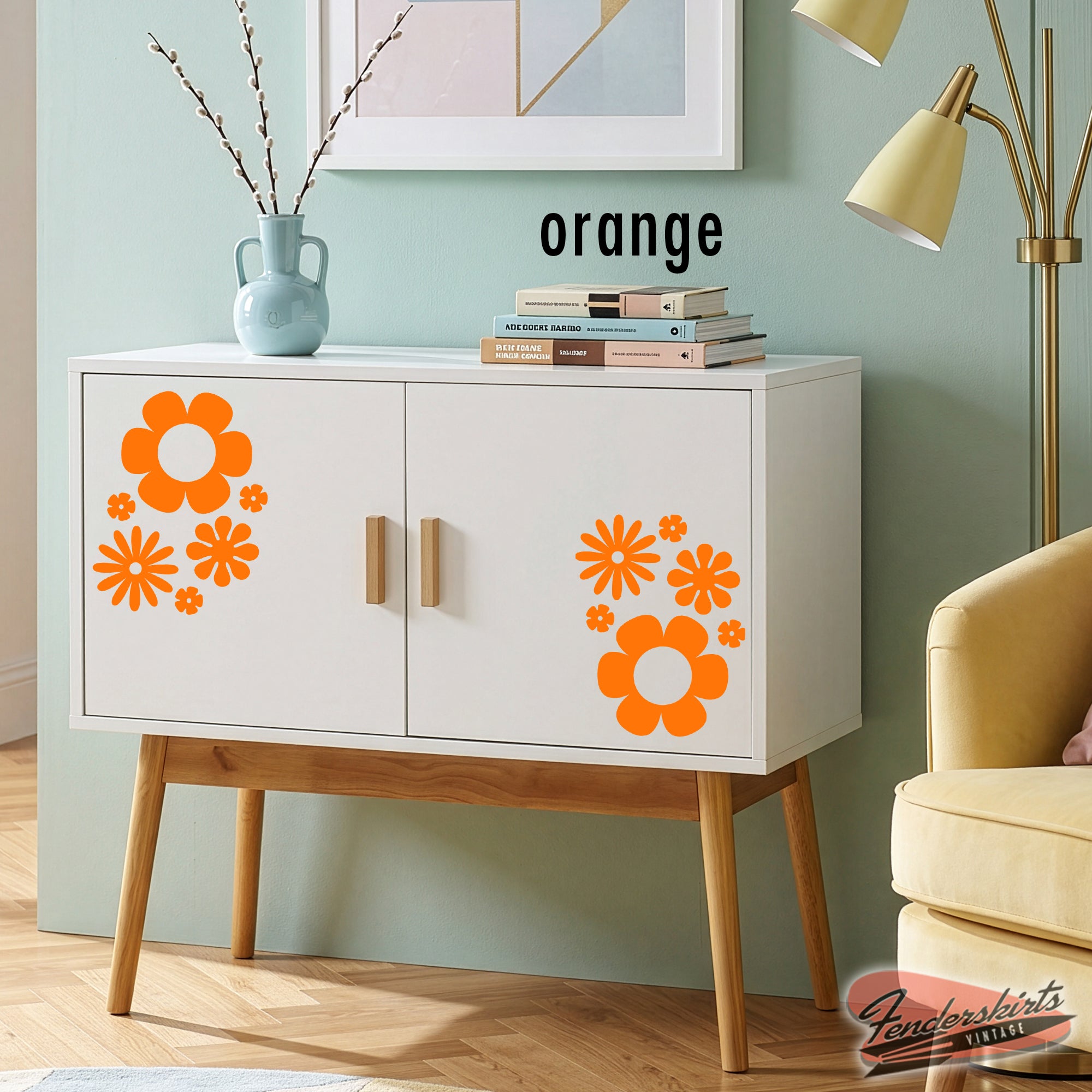 Flower Mod Retro Groovy Decals