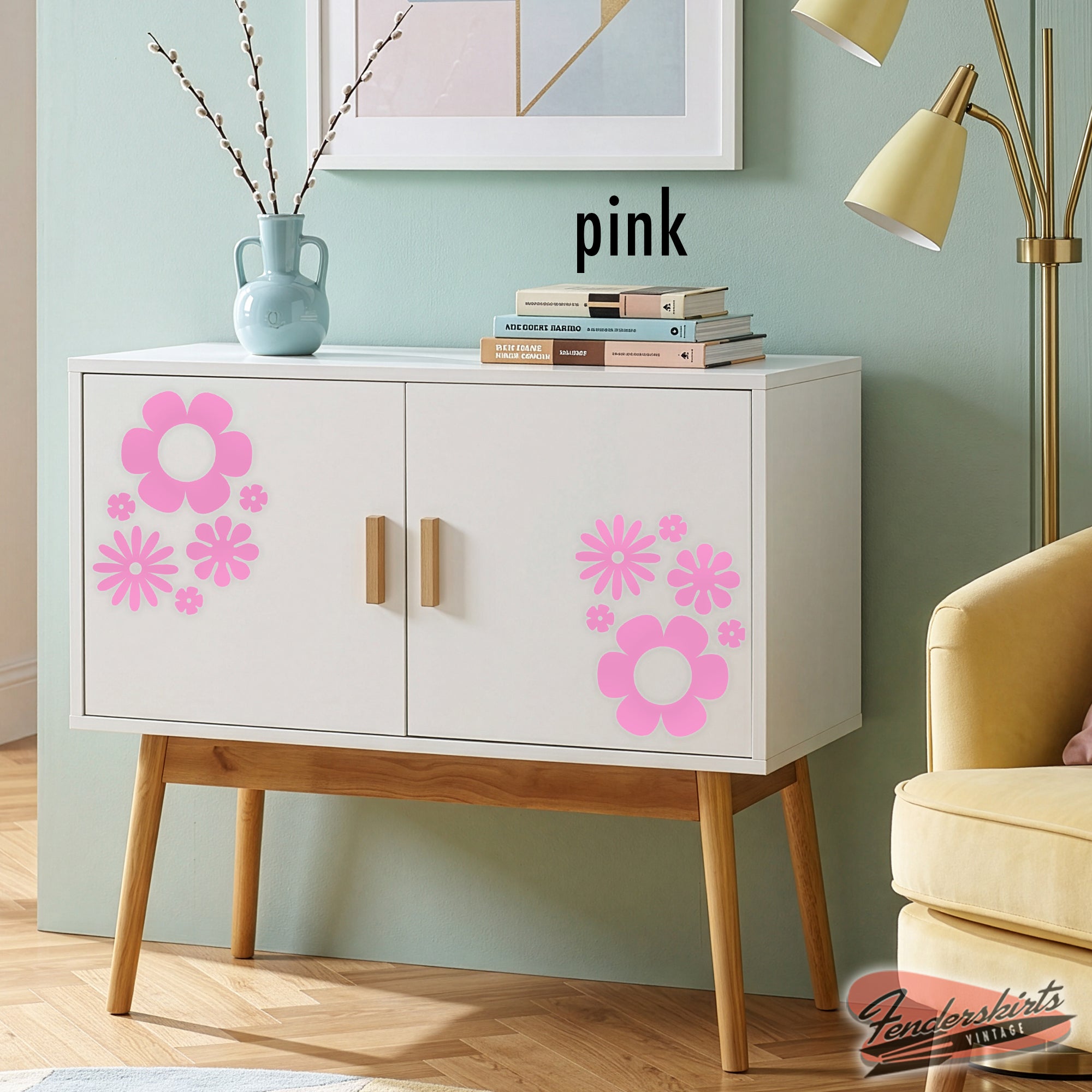 Flower Mod Retro Groovy Decals