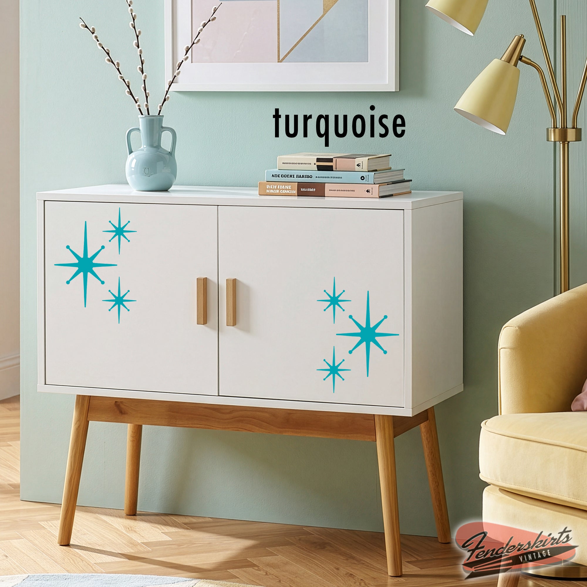 Polaris Star Atomic Starburst Retro Decals
