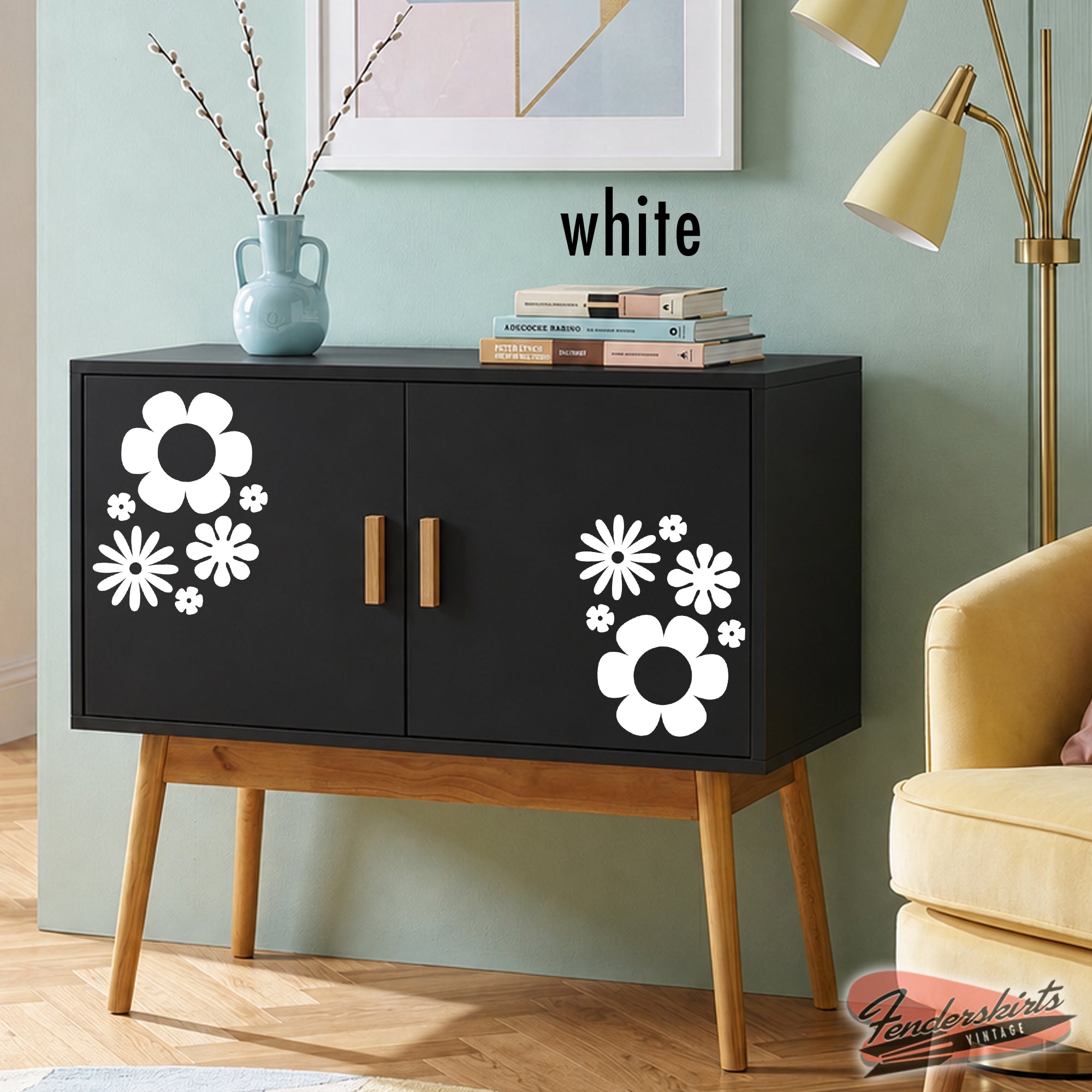 Flower Mod Retro Groovy Decals