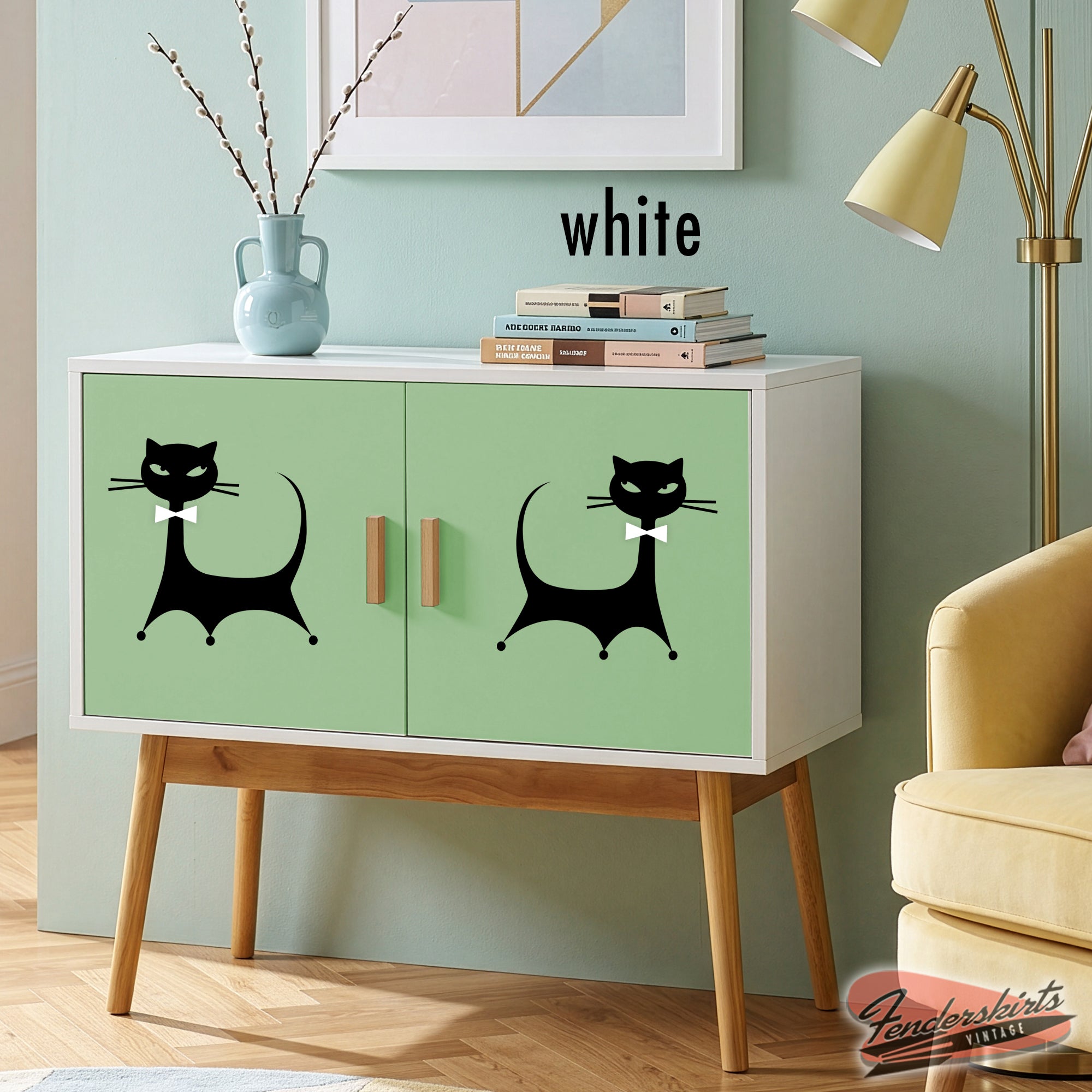 Atomic Kitty Cat Retro Decals