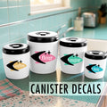 Star Pop Boomerang Starburst Kitchen Canister Decals