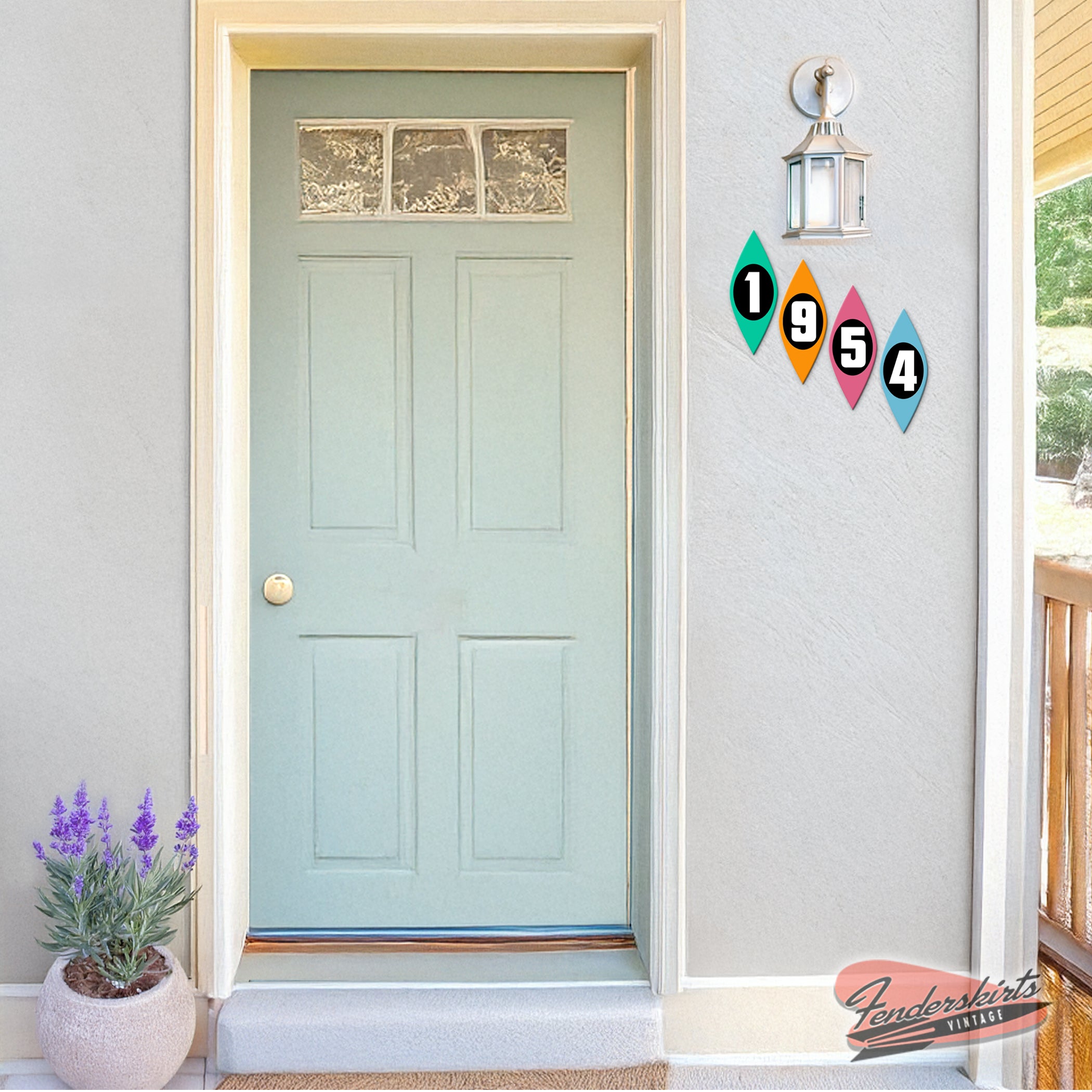 Atomic Teardrop House Address Numbers