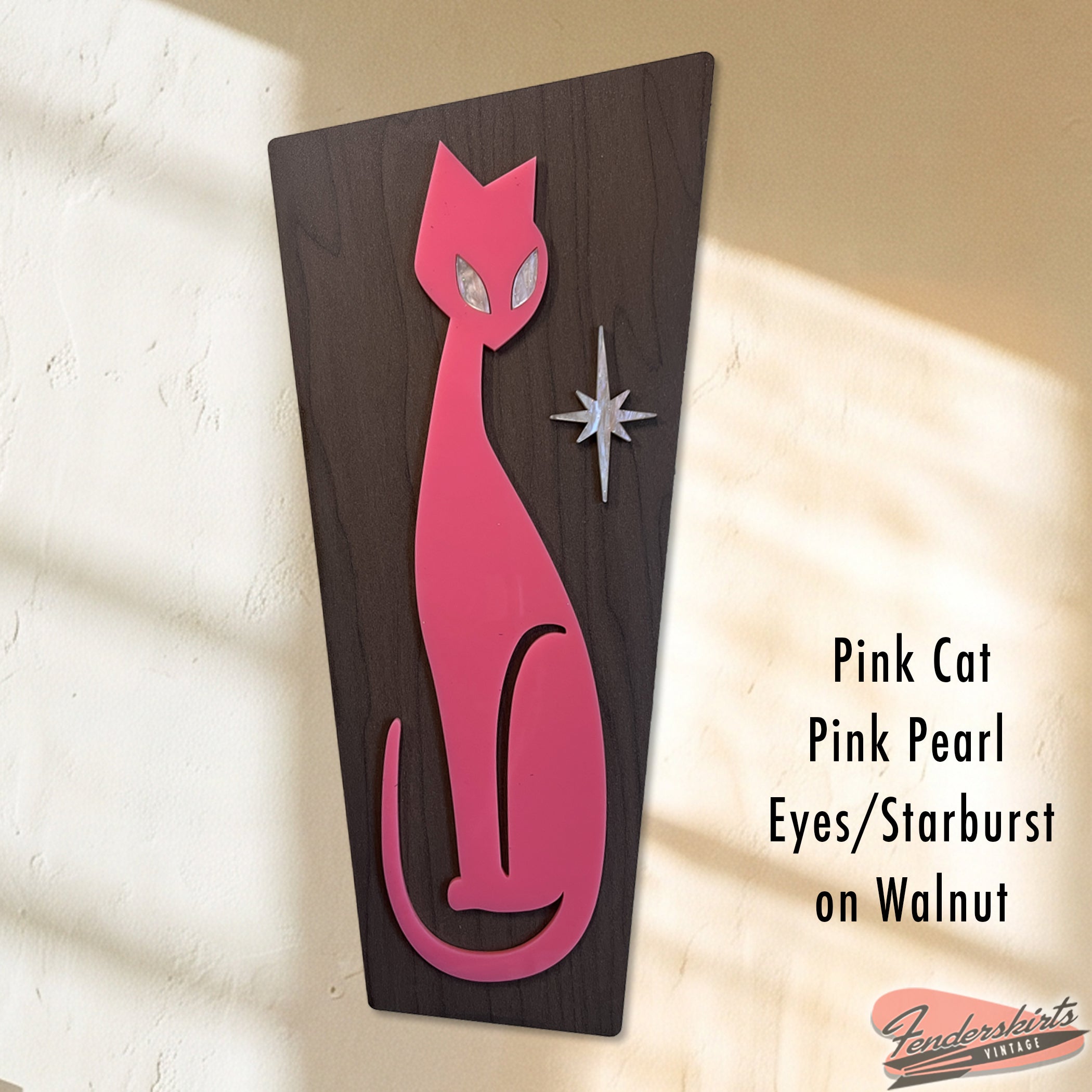 Contour Kitty Cat Atomic Starburst Wall Plaque