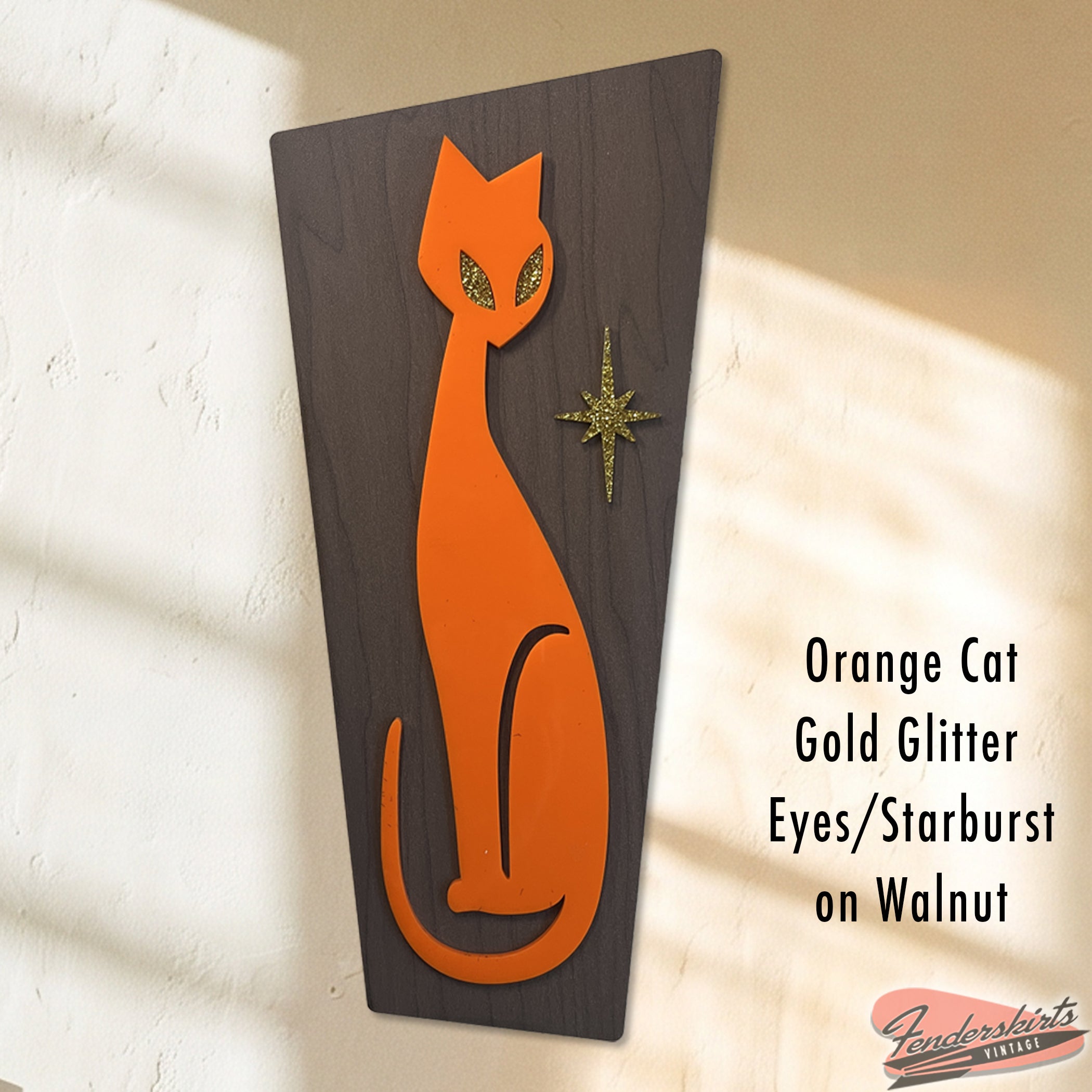 Contour Kitty Cat Atomic Starburst Wall Plaque