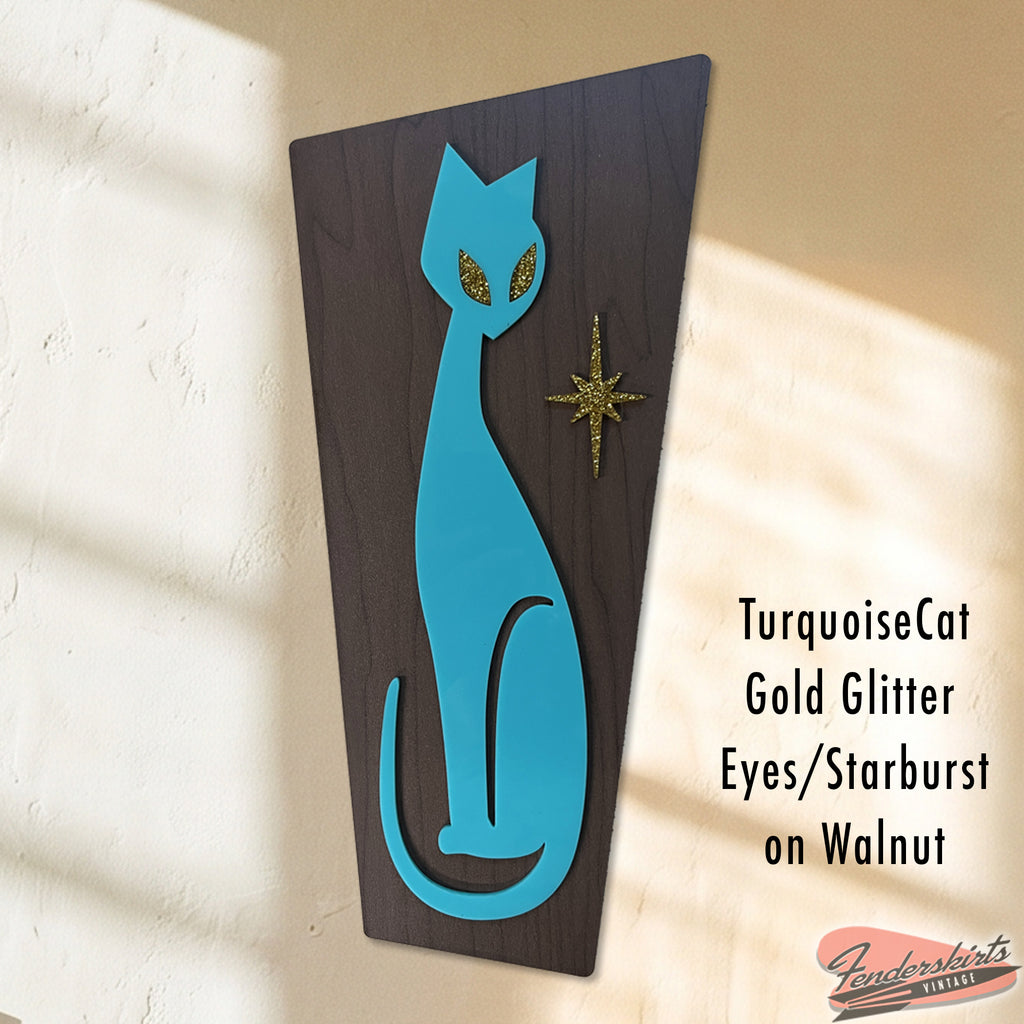 Contour Kitty Cat Atomic Starburst Wall Plaque