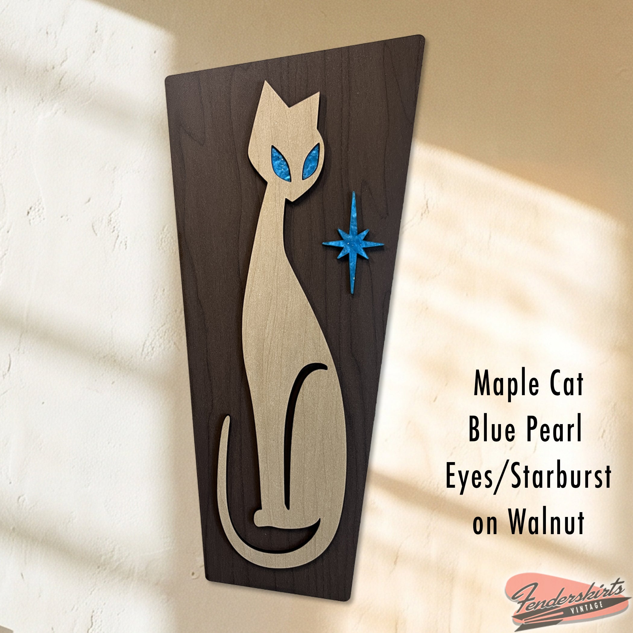 Contour Kitty Cat Atomic Starburst Wall Plaque