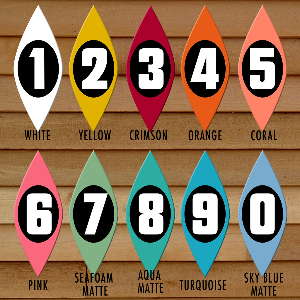 Atomic Teardrop House Address Numbers